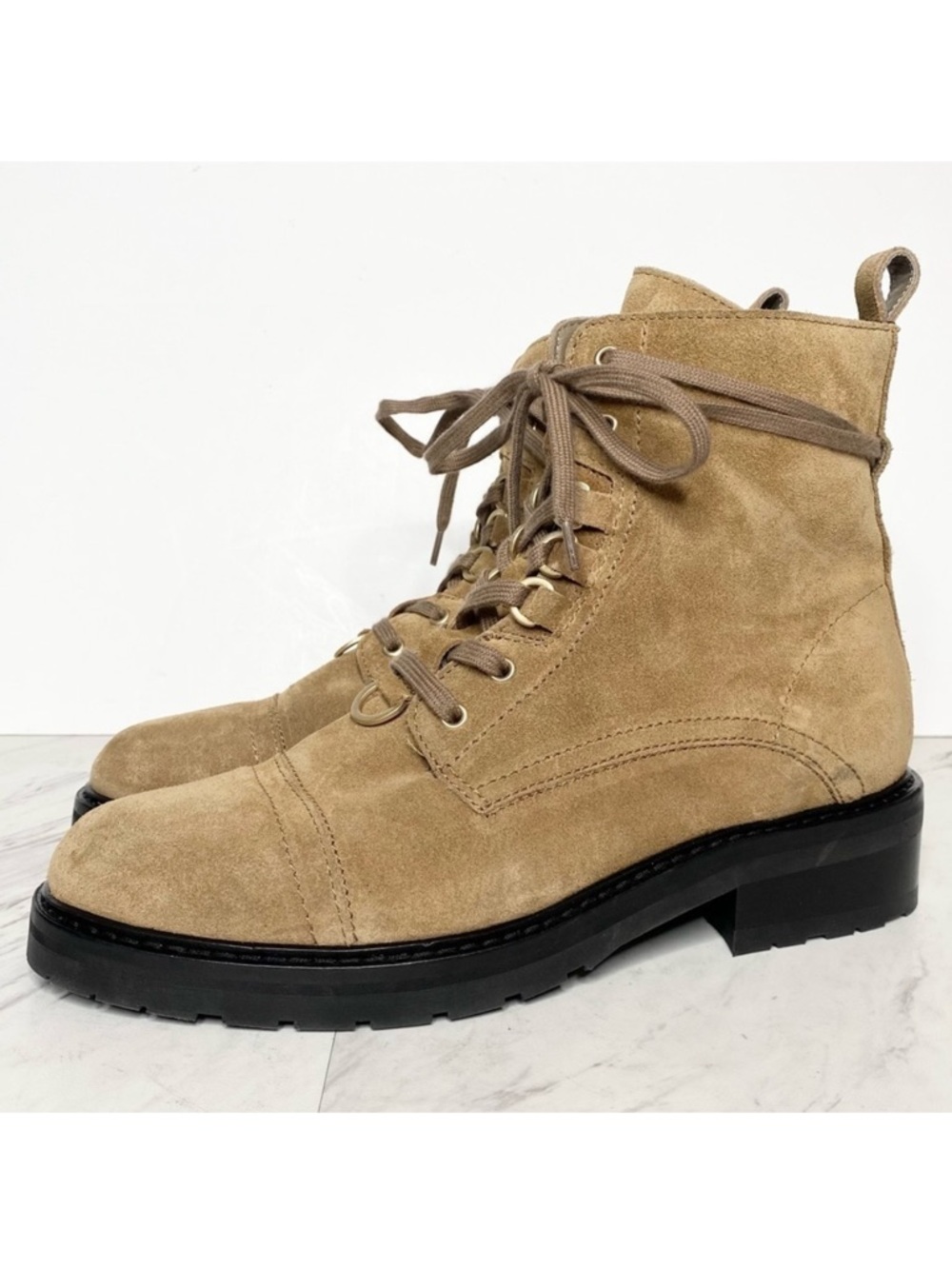 New! All Saints Lira Sand Suede Hiker Boot 40